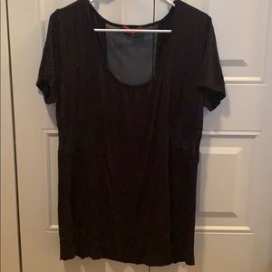 Black T-shirt with sheer cut outs